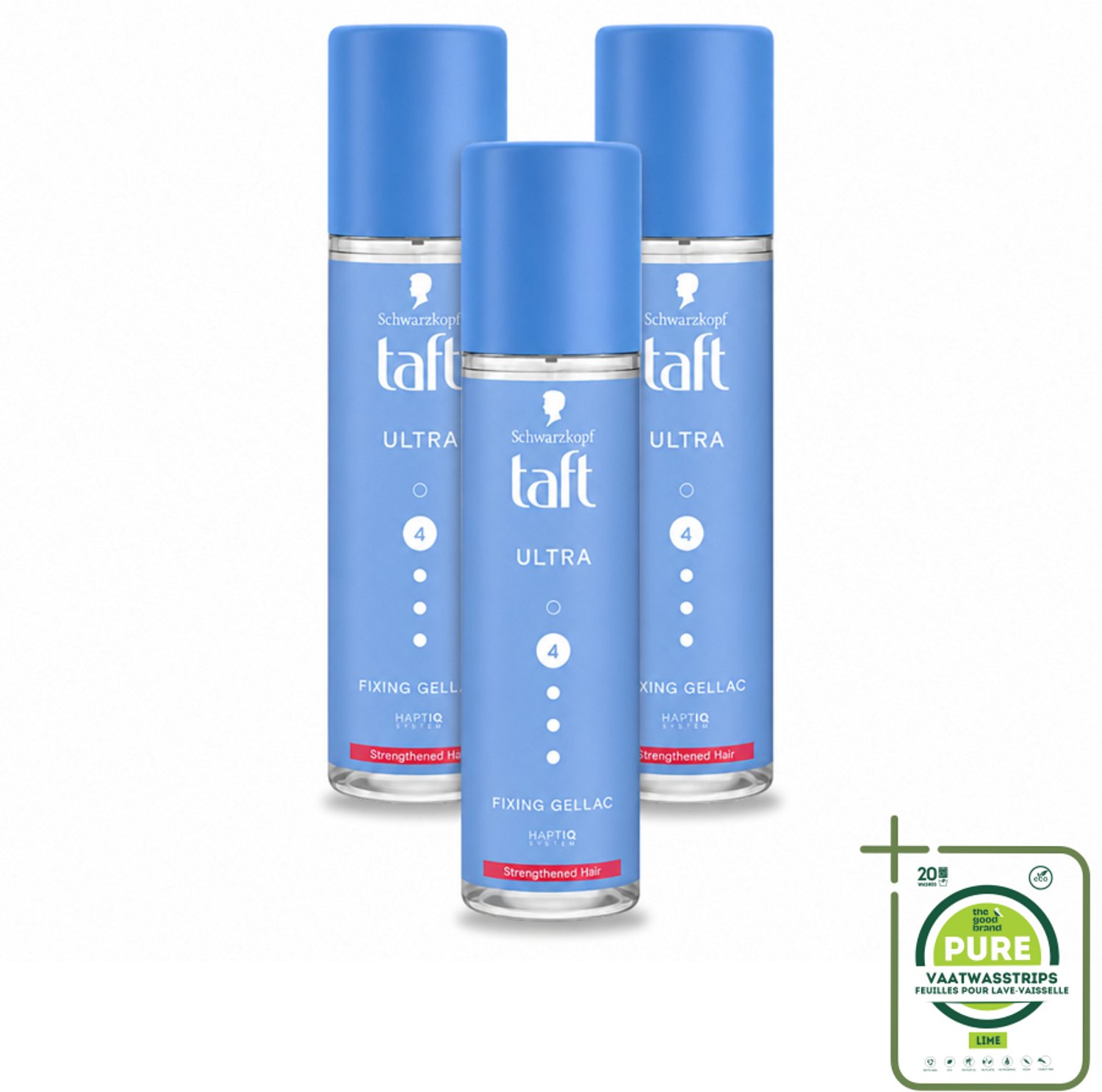 3 x Taft - Ultra 4 - Fixing Gellax - Ultieme controle - 200 ml - Grootverpakking - Haarspray - Gellac Spray - Haardos Fixatie - Haartypen - Haartypen Fixeren
