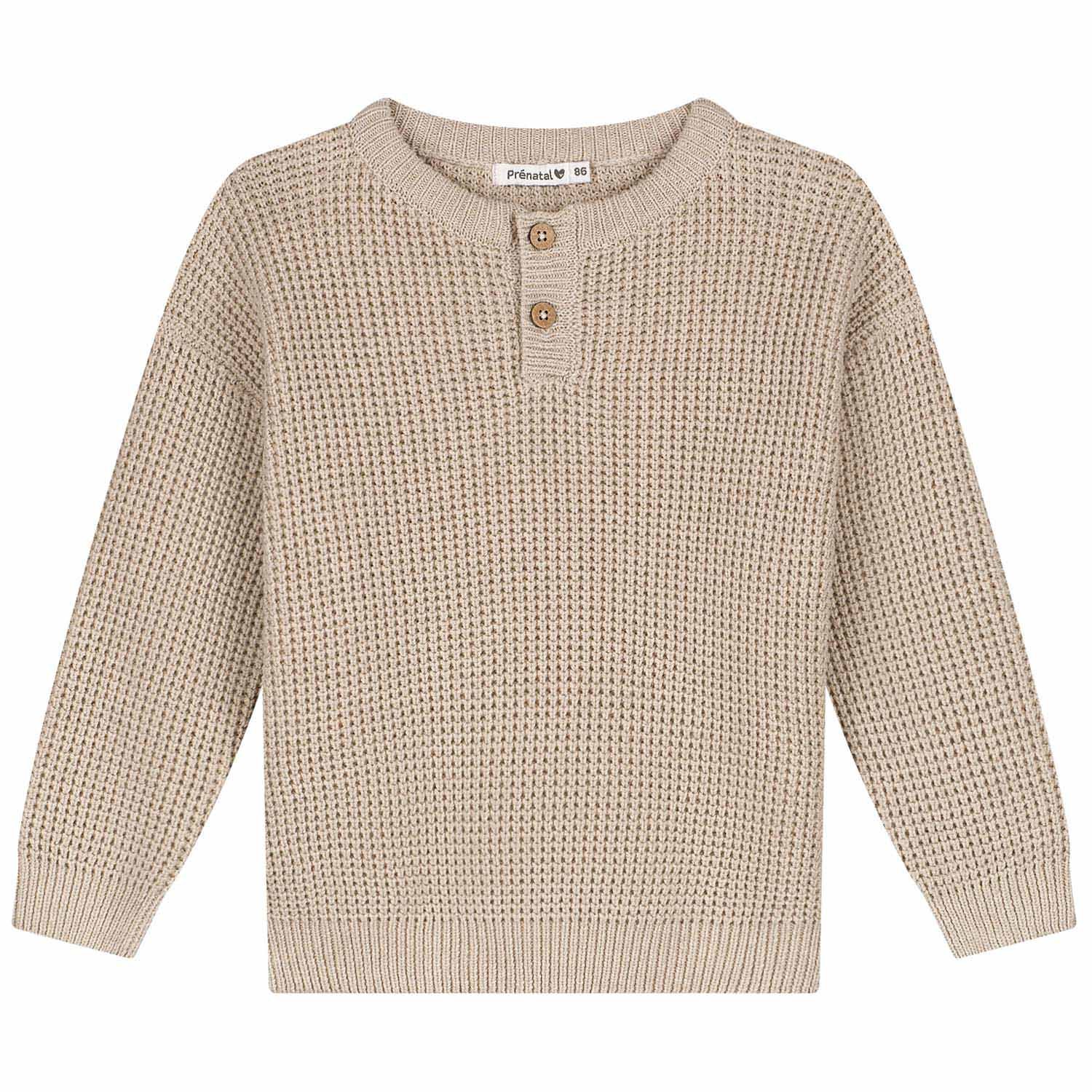 Prénatal baby trui - jongens - Dark Brown Melange - Maat 68