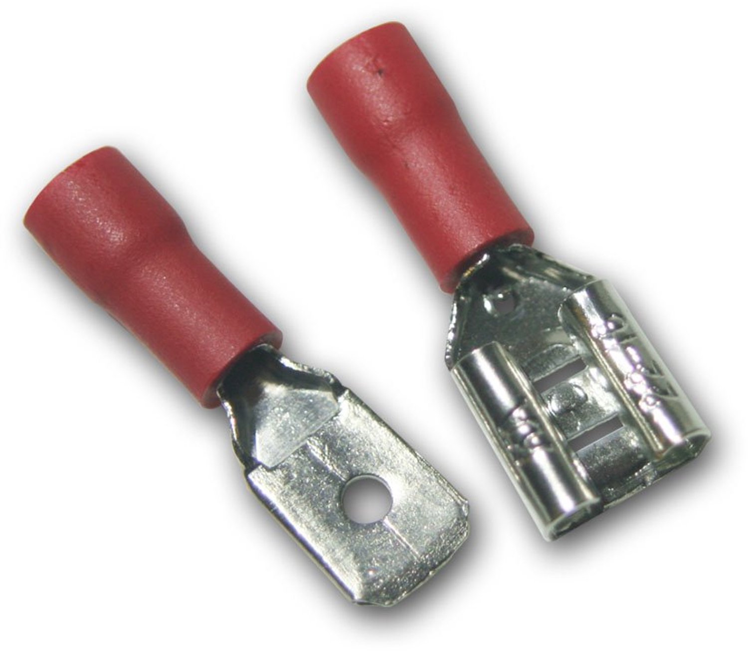 20 paar platte connectoren rood 6,3 mm / 0,5-1,5 mm²