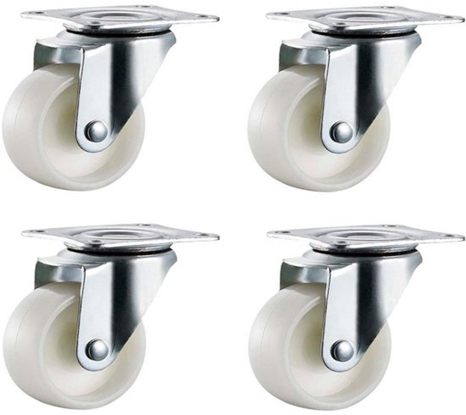Sterke nylonzwenkwielen - Voor meubels en apparaten - Set van 4