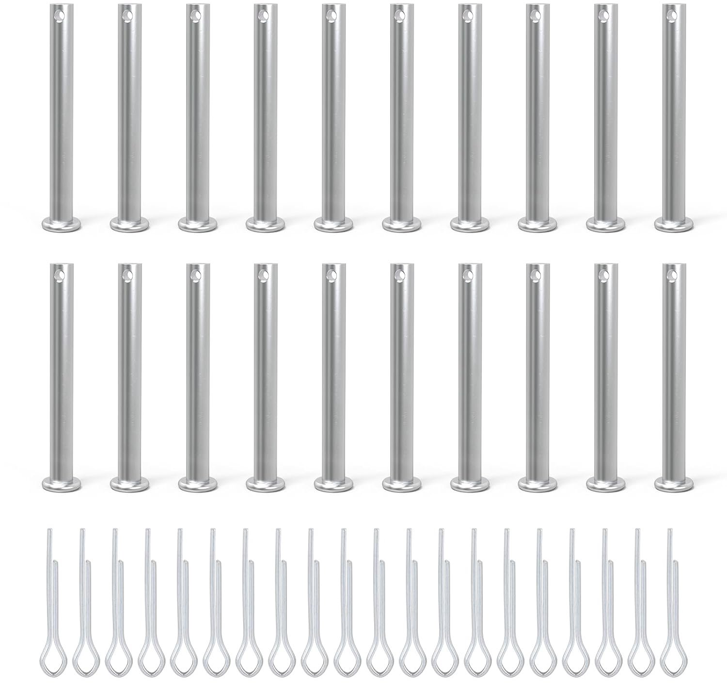 CPROSP Pack of 20 Hinge Pins with One Hole and 20 Splint Set, 5 Tamaños Flat Head Pins Made of Maple Galvanizado for - ShopVlot
