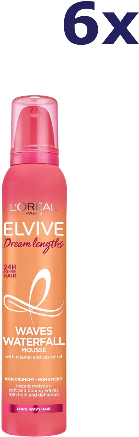 6x L'Oreal Elvive Dream Lengths Curl Foam Haarmousse