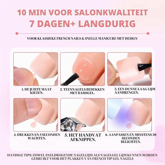 120 Pcs Neppedicure Set met Korte Vierkante Teennagels in 12 Maten voor Zomerfeest en Strandactiviteiten — afbeelding 3