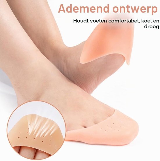 Zachte en Ademende Siliconen Teenkappen - 2 Paar Bescherming voor Tenen, Comfort en Schokabsorptie — afbeelding 4