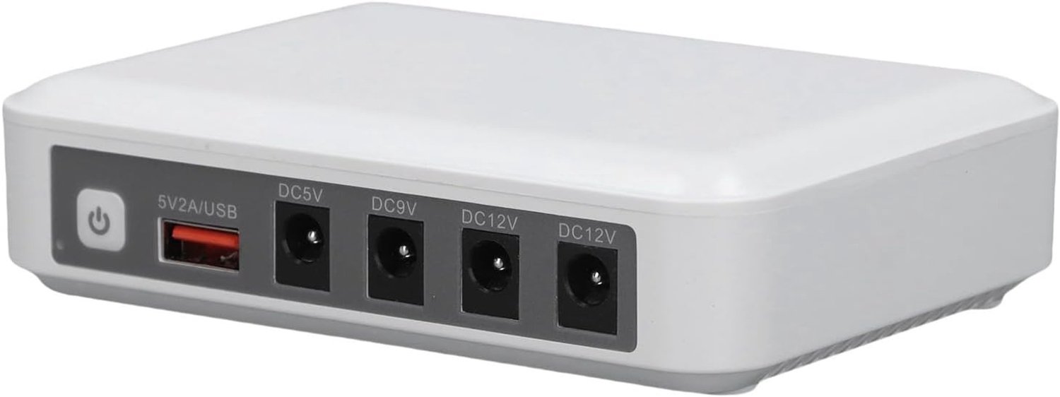 Noodstroomvoorziening 6000mAh met LED-indicator en batterijmonitoring voor routers, modems en smartphones (EU-plug)