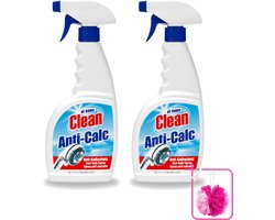 2 x At Home - Clean - Anti Kalk Spray - Snel Resultaat & Reinigt Effectief - 750 ml - Bulkverpakking - Anti kalk spray - Douchemop - Kalk verwijderen