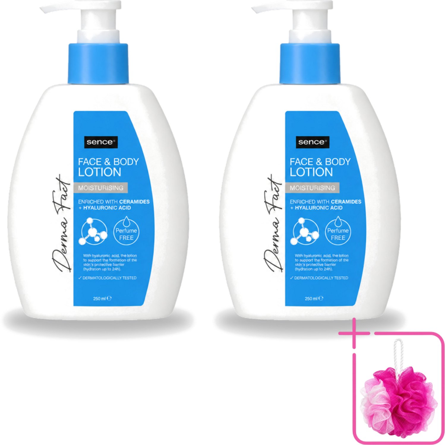 2 x Sence – Lotion – Face & Body – 250 ml - Bulkverpakking - Hydraatatie - Douchemop - Huidbarrière