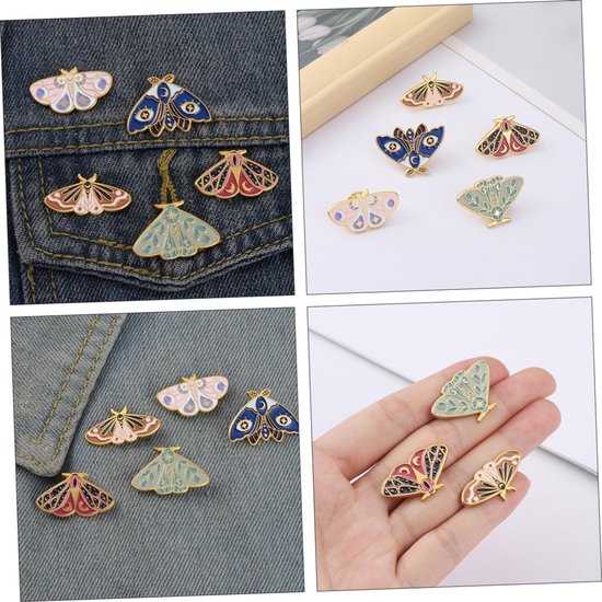 10 Stuks Insectenbroche Vlinders Kledingbroche Vlinders Broche Kledingbroche Badge Metalen Broche Dierenbroche Badge Kledingtasbroche Legering — afbeelding 2