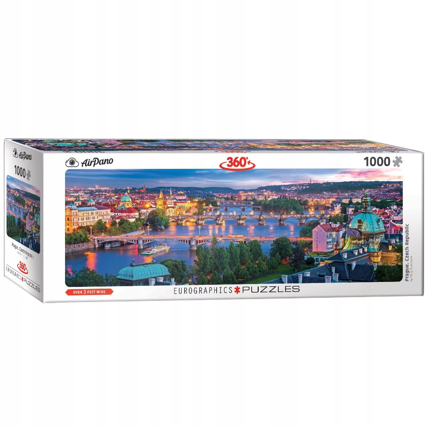 Panorama Puzzel 1000 Stukken - Praag de Eurographics, édition Multicolore – boîte