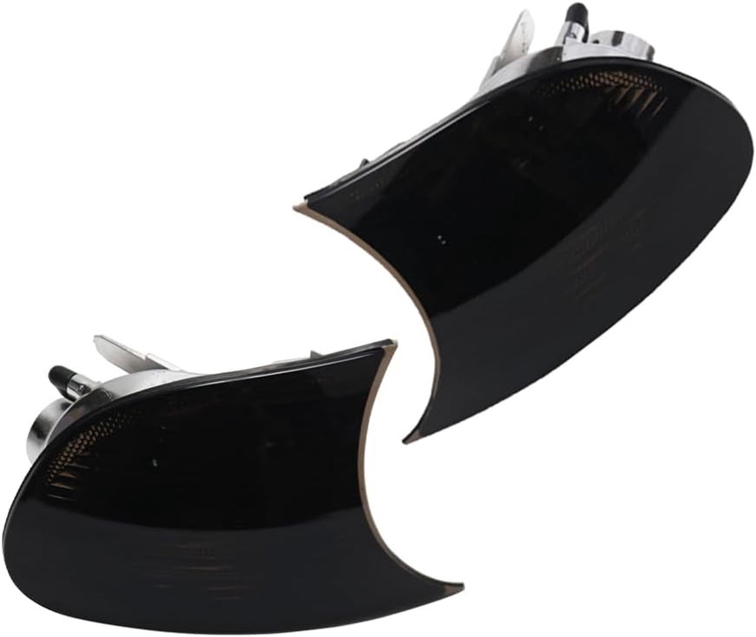 Hoeklichtlens en richtingaanwijzerlens cover set (rooklens) voor BMW E46 2-deurs 1998-2001, 2 stuks links + rechts, vervangingsonderdelen 63126904299 63126904300