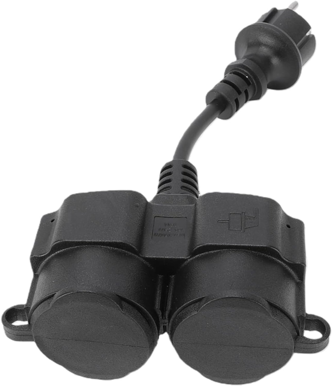 Jeffergarden Y-splitter Netsnoer 16A 2 Stopcontacten met Scharnierend