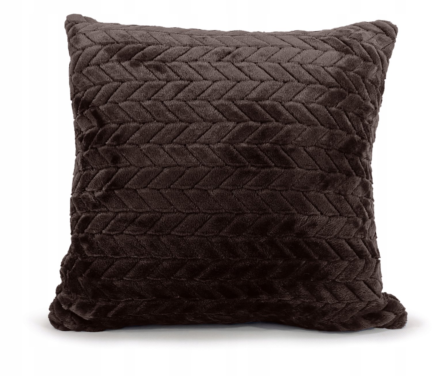 Zachte Sierkussenhoes FUERO 40x40cm - Zwart met Embossed Patroon