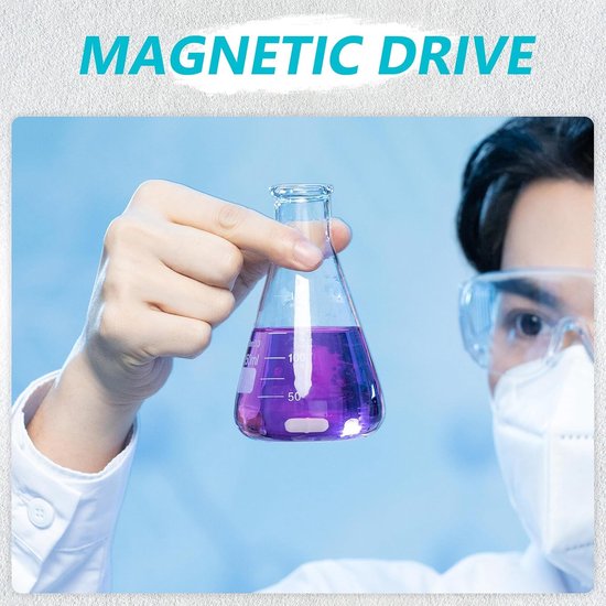 20 Stuks Laboratorium Magneet Roerstaafjes X Hittebestendig Plastic Magnetische Roerstaaf voor Vloeistoffen met Stille Werking Geschikt voor Chemie Wetenschappelijk Onderzoek — afbeelding 3