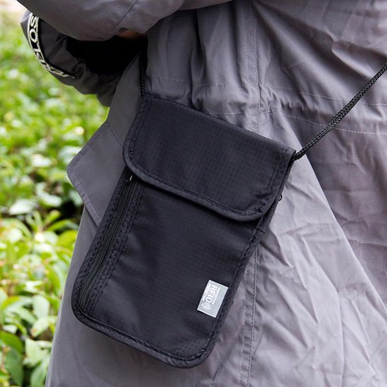 Paspoorthouder voor paspoort, reistas voor dames en heren met RFID-bescherming voor contant geld, creditcards, paspoorten, mobiele telefoons — afbeelding 3