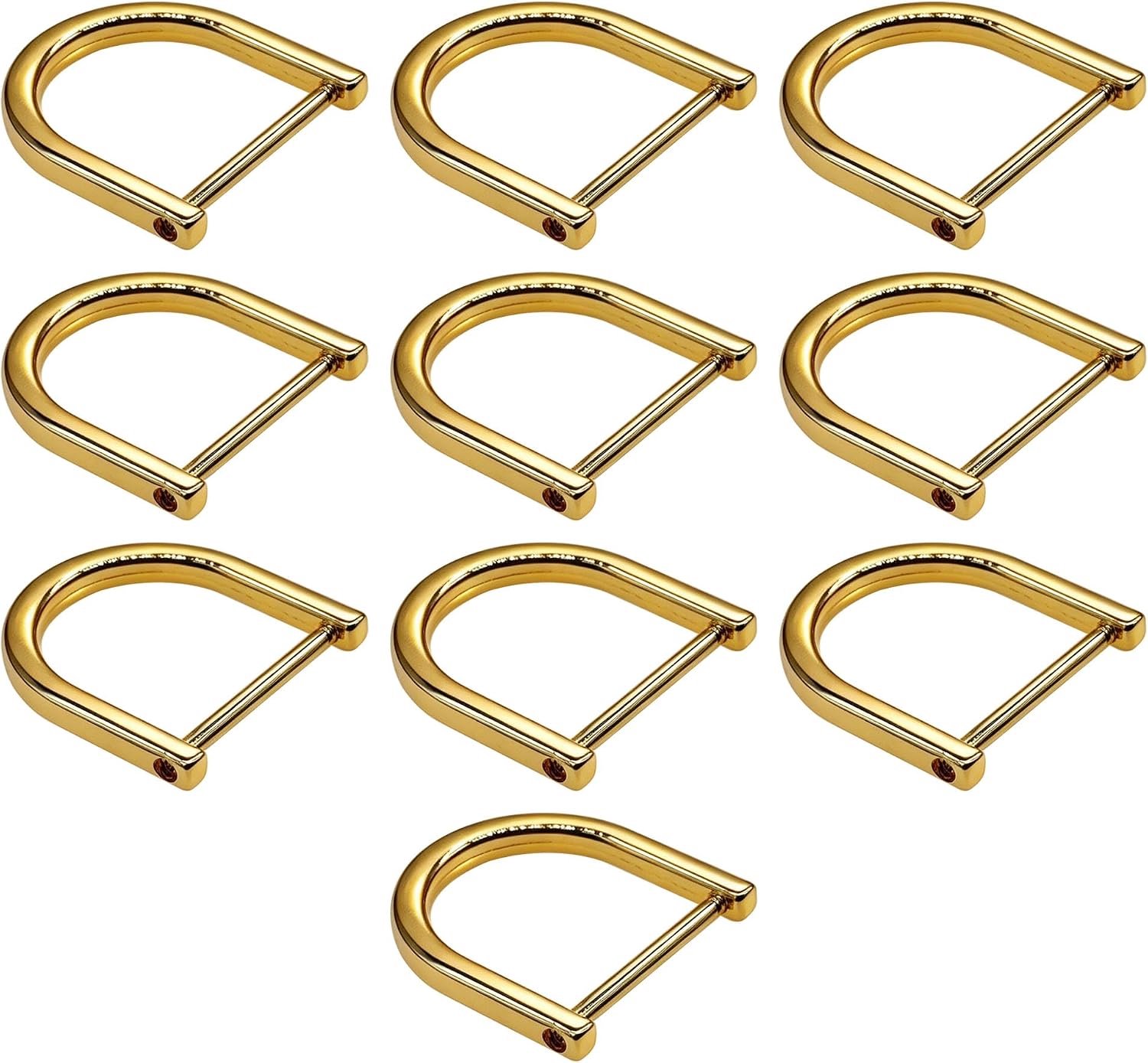 25 mm gouden D-ring met schroef voor doe-het-zelf lederprojecten
