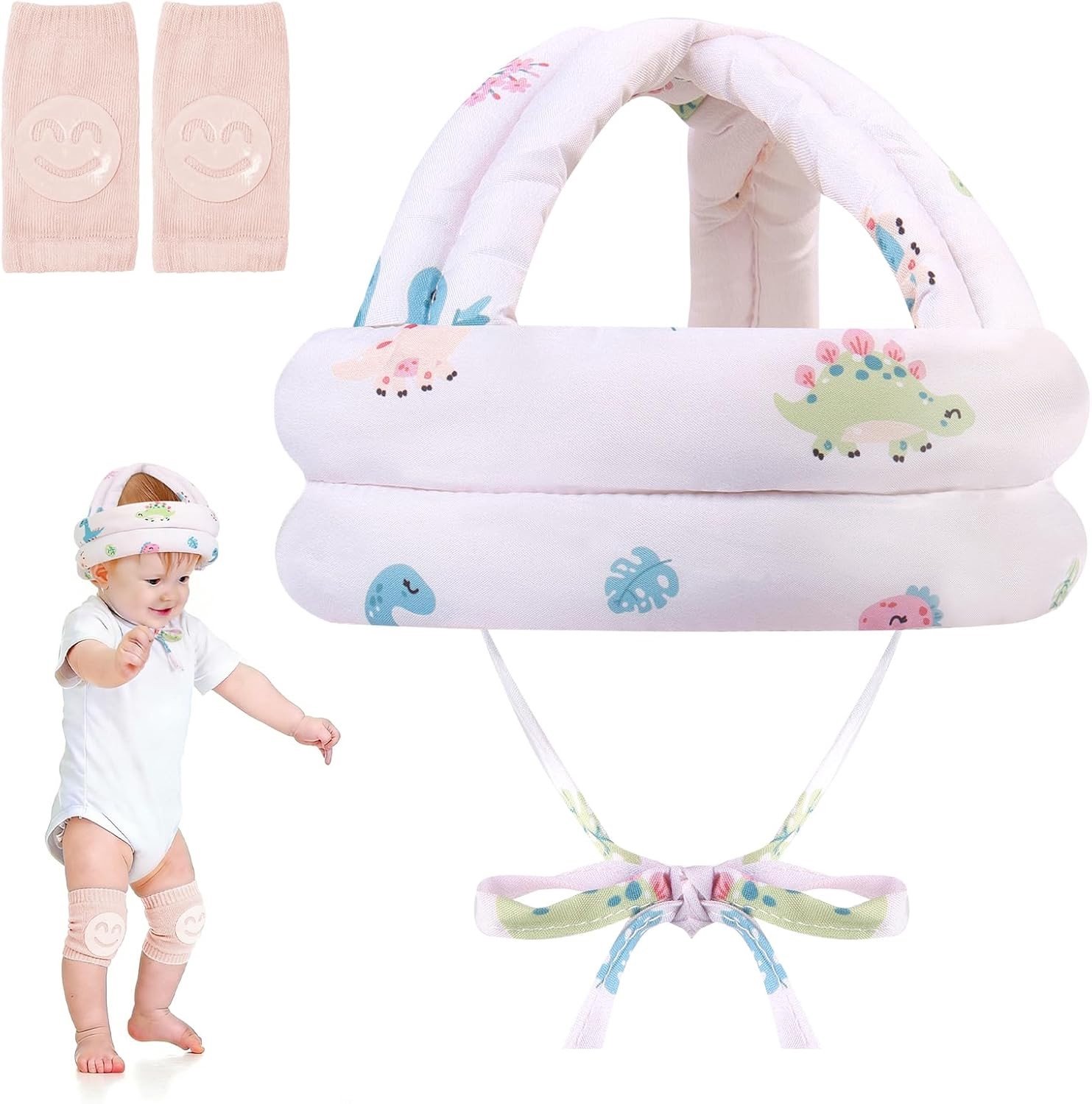 Verstelbare en Ademend Babyhelm met 360° Anti-Collisie Bescherming, Ideaal voor Kruidende Peuters en Wandelen met Kniebeschermers