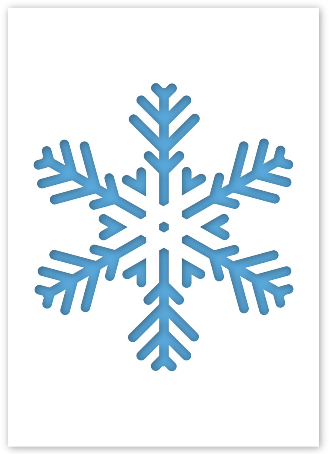 QBIX Sneeuwvlok Sjabloon A3 Formaat Kunststof - Uitsnede 24cm breed