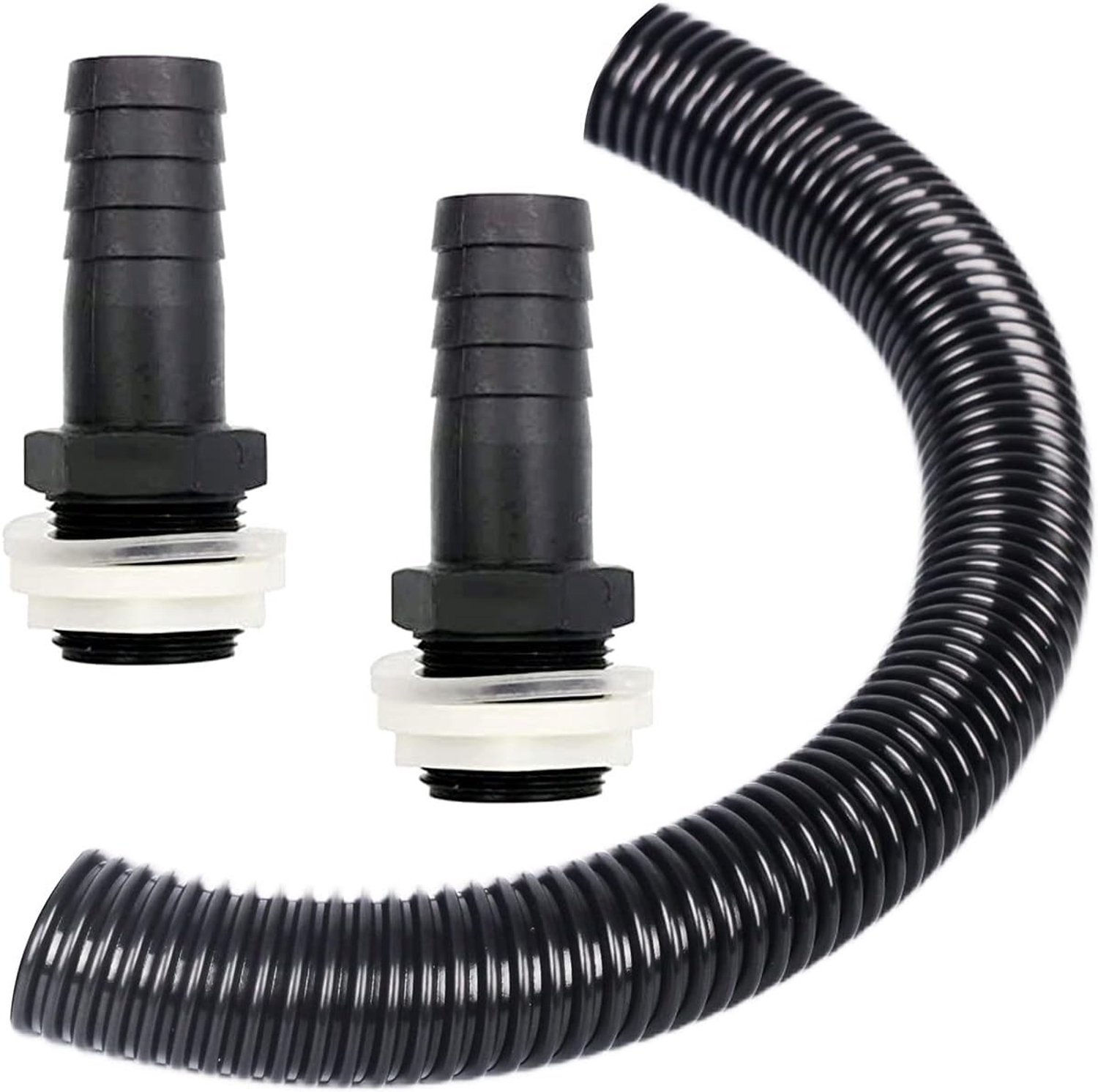 Flexibele Aansluitset voor Waterflessen en Regenwater Tanks - 0.5m Slang voor Verbinding van Waterknoppen, Regenvaten en Wateropslagtanks