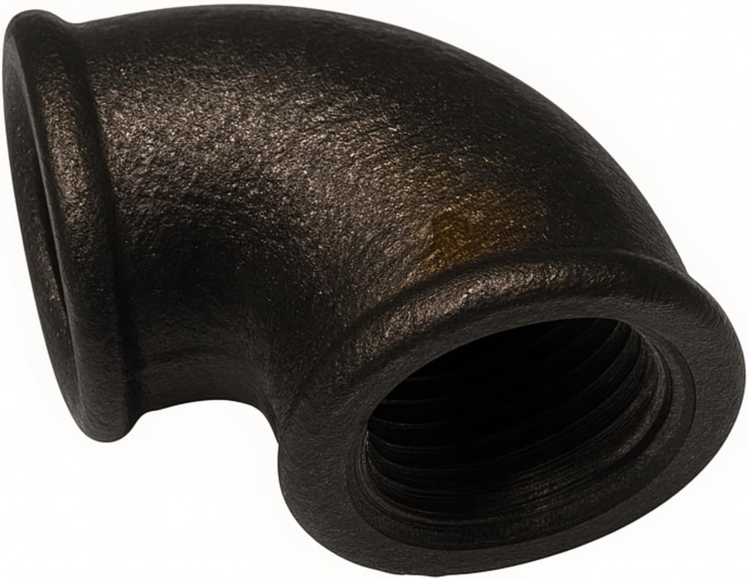 2X 1/2" Female x 1/2" Male BSP Elbow - Black Malleable Iron 90° Threaded Pipe Fitting - ShopVlot