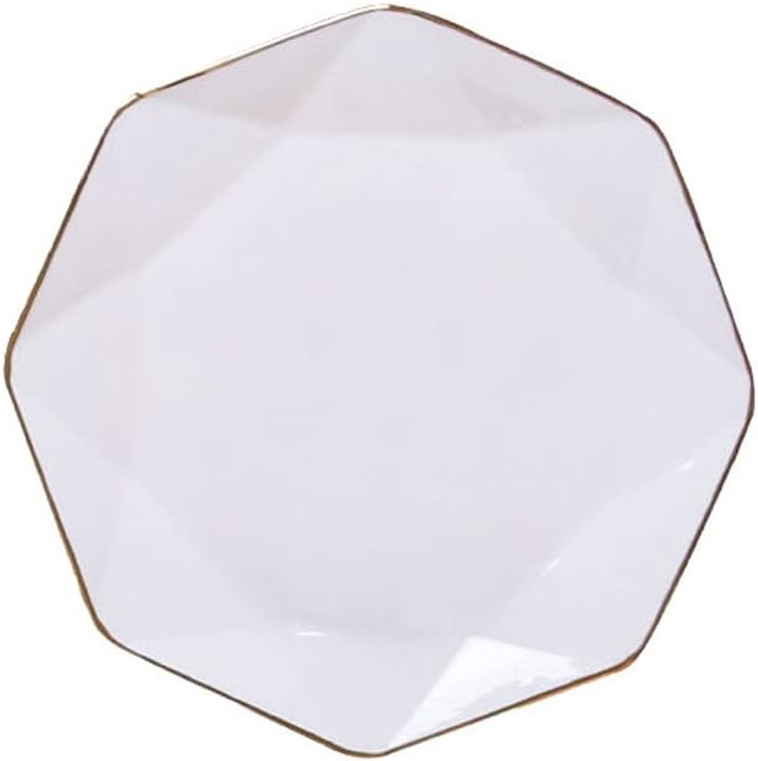 Witte keramische dinerborden set van 4 ronde gouden rand servies voor biefstuk salade pasta en dessert elegante eetgerechten voor thuisgebruik 25 cm formaat vaatwasmachinebestendig