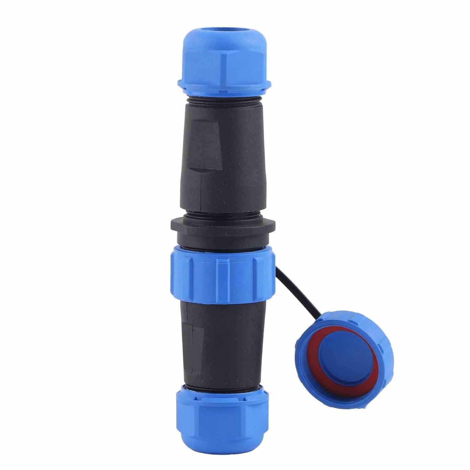 Aqxreight SP21 12Pin Luchtvaart Stopcontact Connector IP68 Nylon PA66 EPDM Rubber voor Outdoor Verlichting Industriële Apparatuur (12-pins)