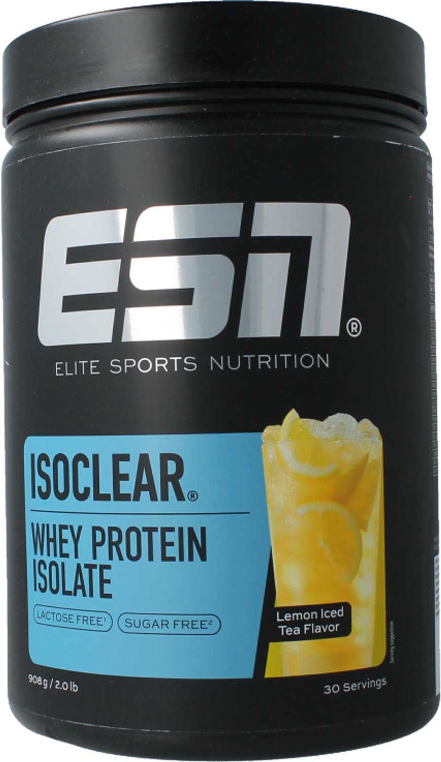 ESN ISOCLEAR Whey Isolate Proteine Poeder, Lemon Iced Tea, 908 g, 30 Porties Heldere Wei Poeder - Lactosevrij Eiwitshake — afbeelding 3