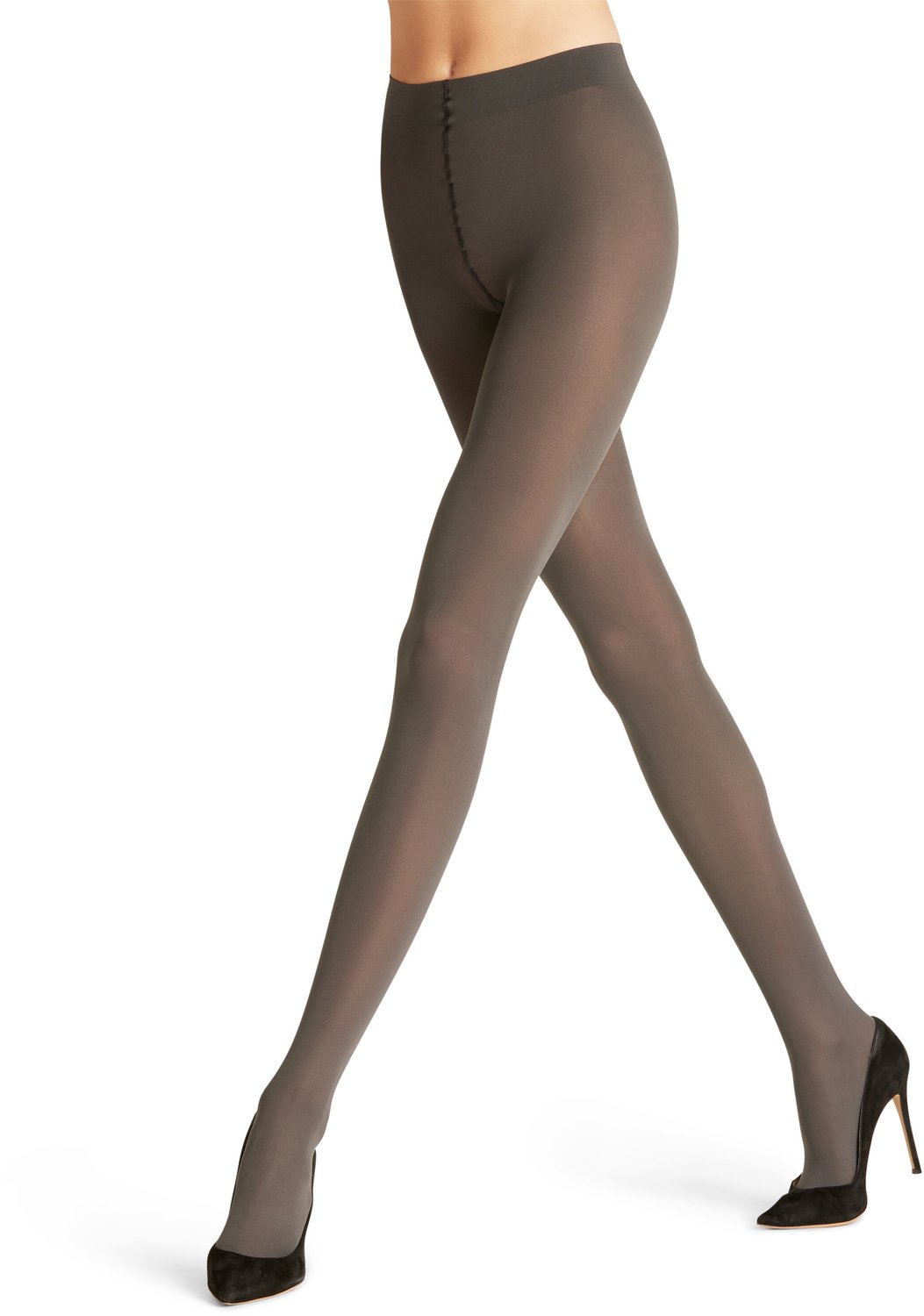 Falke Seidenglatt eenkleurig materiaal ondoorzichtig 40 DEN panty dames grijs-L grijs 3275
