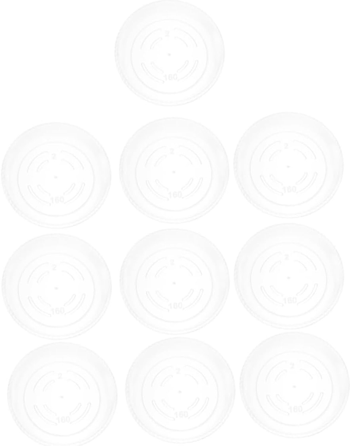 Happyyami 10stuks Plant Saucers Transparante Herbruikbare Potplaten Voor Binnen Buiten Bescherming Tegen Waterschade Universele Pasvorm Voor Bloempotten Decoratief Functioneel