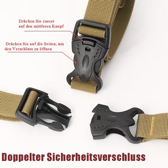 6 stuks kofferriem, kort, 1,3 m × 25 mm, verstelbare kofferband met snelsluiting, rugzak, borstband, verlengriem, sjorbanden, spanbanden voor reizen, kamperen, klimmen, joggen, zwart — afbeelding 3