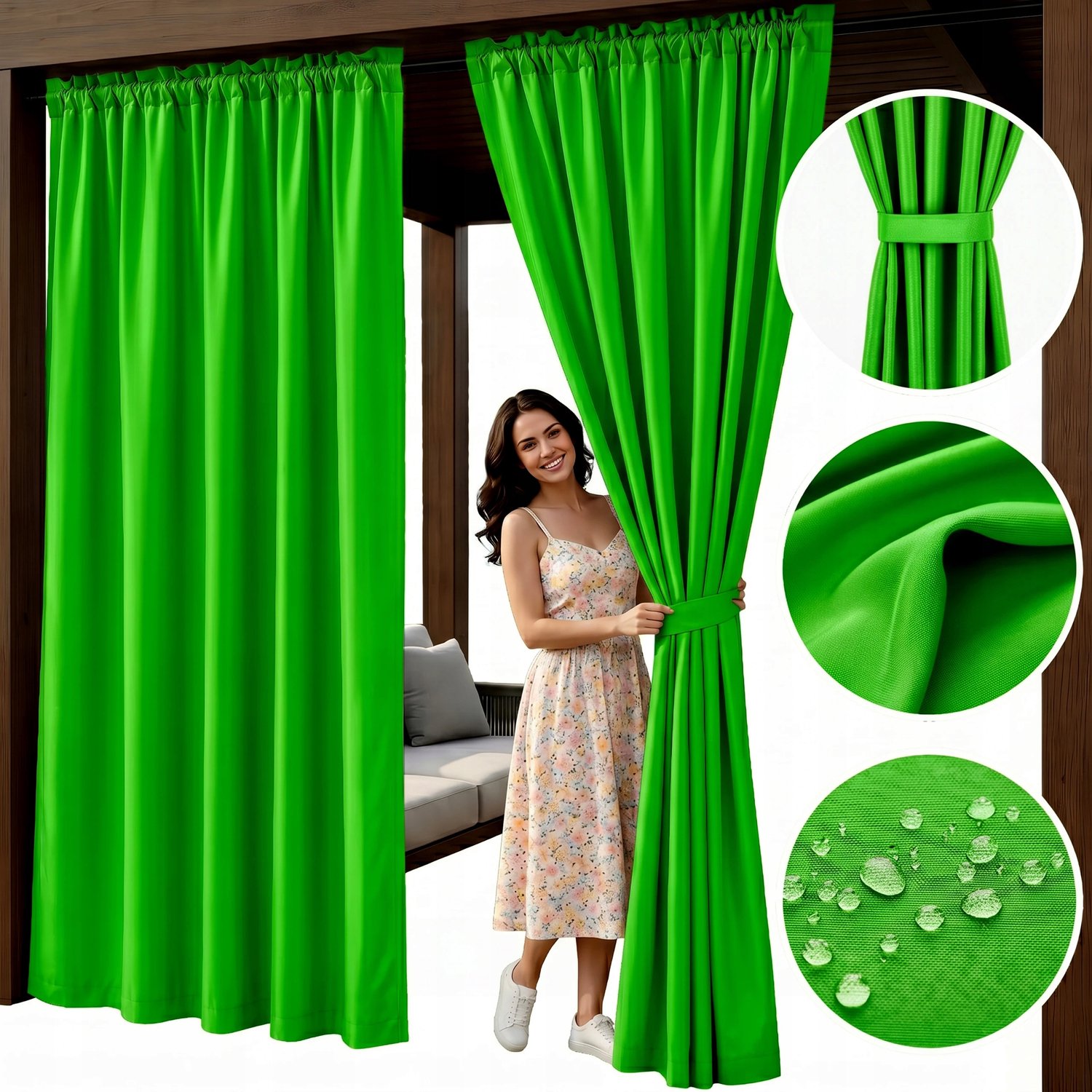 Waterdicht Tuindoek OOSTOJA Groen 155x220cm - Premium Kwaliteit