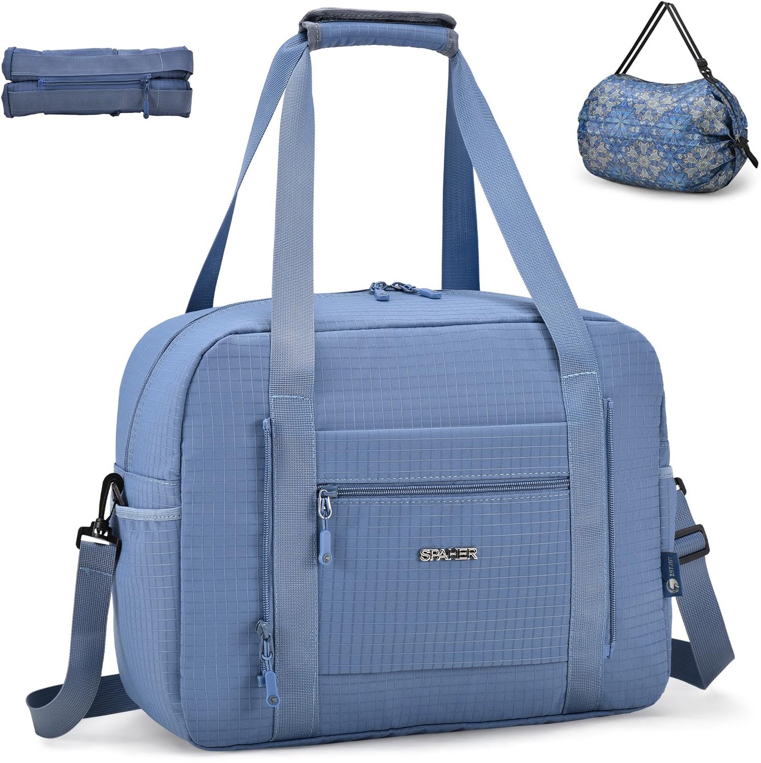 SPAHER Reistas Handbagagetas 40x30x20 Transavia Wizzair Vueling Sporttas Weekendertas Dames Heren Waterdicht 25L Lichtgewicht Plunjezak Fitnesstas Cab