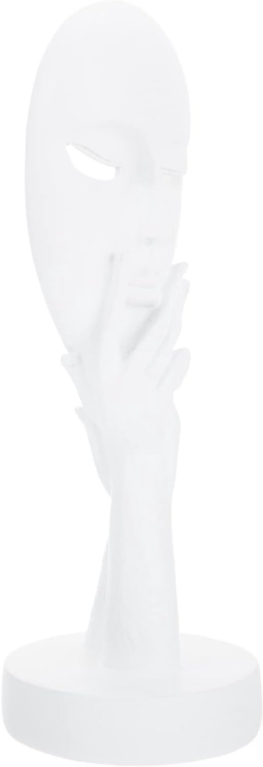 Witte Denker Standbeeld Hars Ornament Abstract Denker Decoratie Sculptuur Ornament Minimalistisch Woondecoratie Cadeau Voor Kantoor Woonruimte