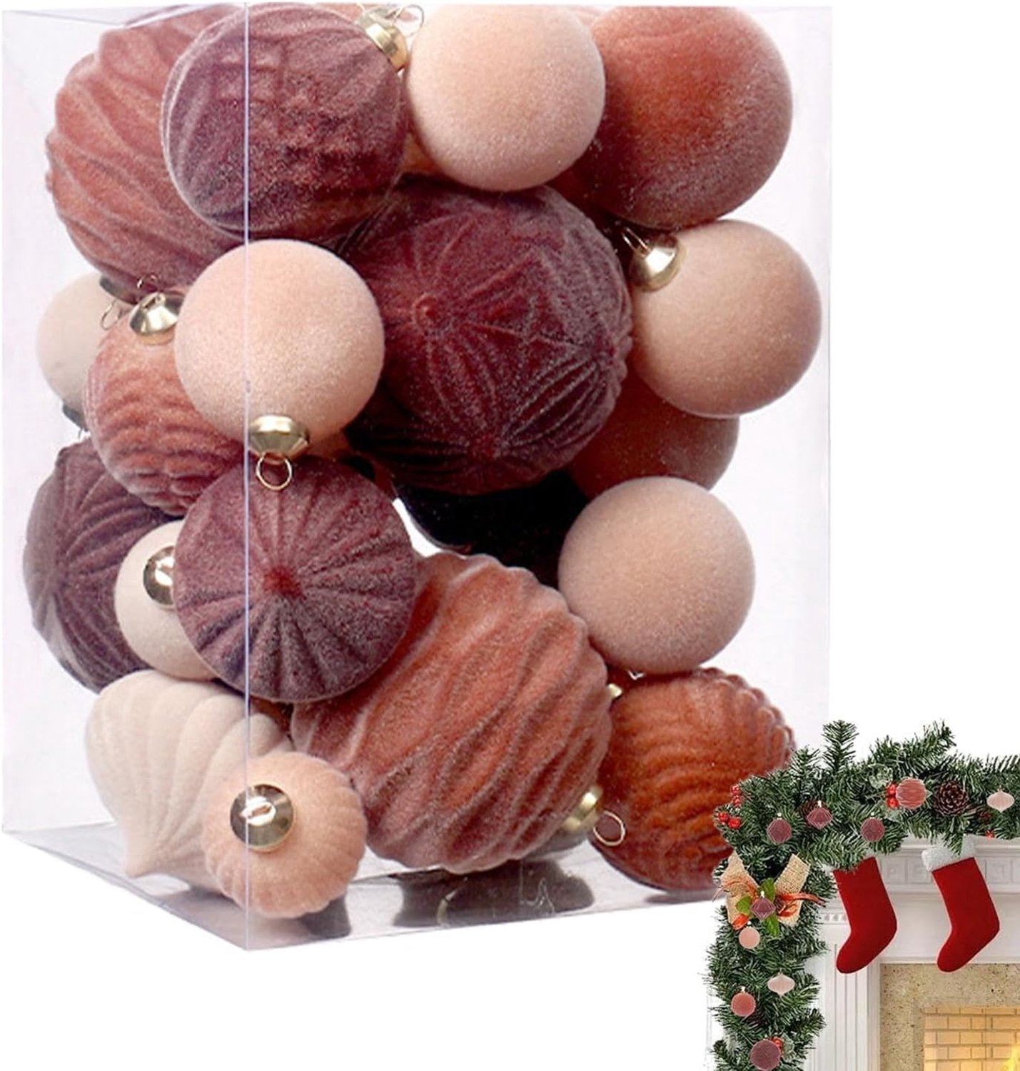 Kerstbal Onbreekbaar Gevlokt Decoratieve Party Home Decor