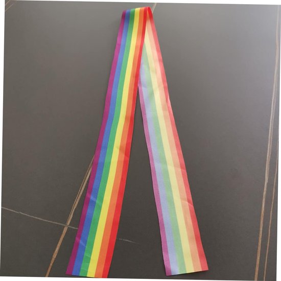 10 Stuks Regenboog Chiffon Haarlinten Polyester Wikkellinten Voor Decoratie Sieraden Kleding Feest — afbeelding 5