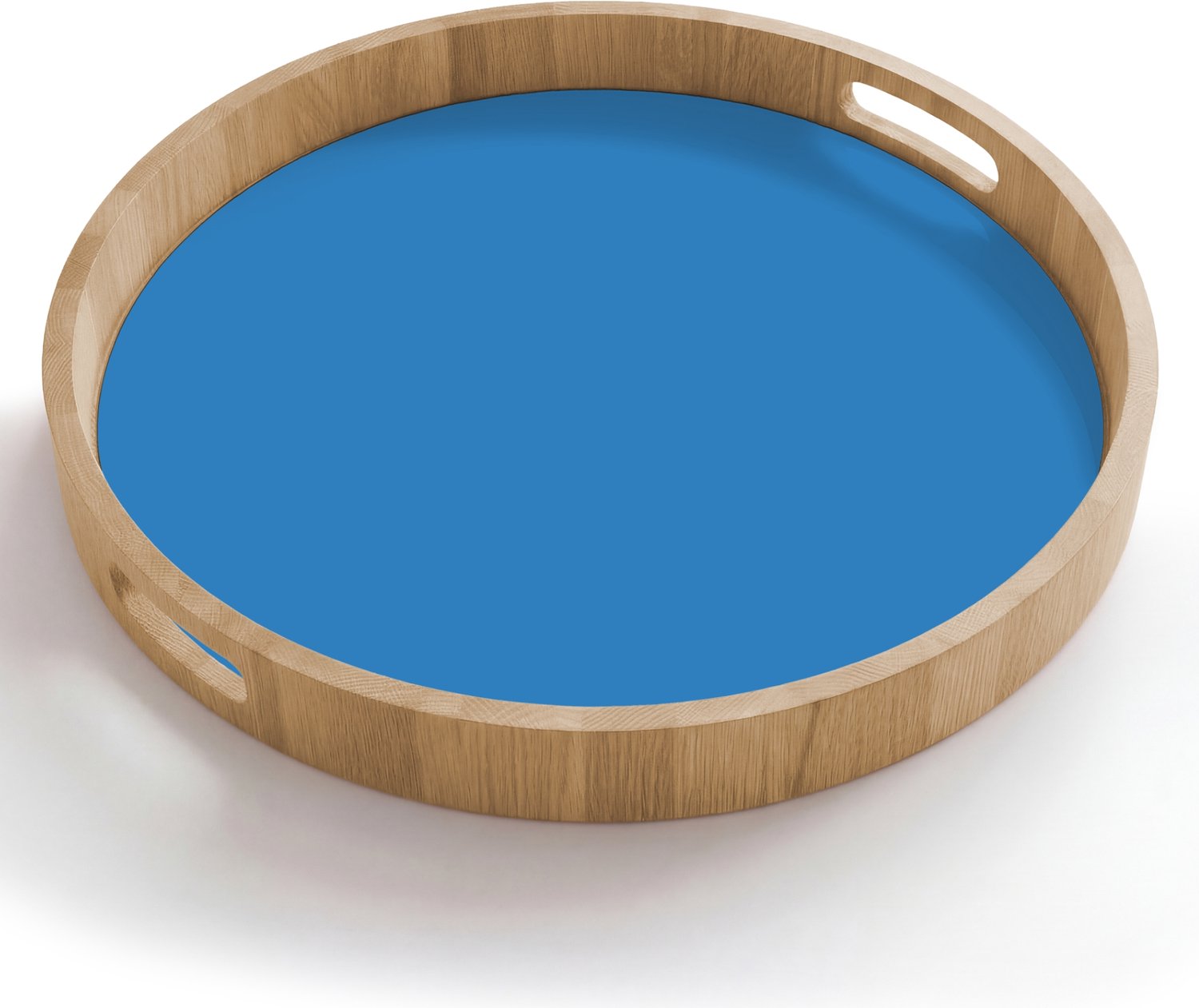Dienblad rond 50x50 cm - Schootdienblad hout - Royal - Blue - Blauw - Borrelplank rechthoek - Plateau houten dienbladen