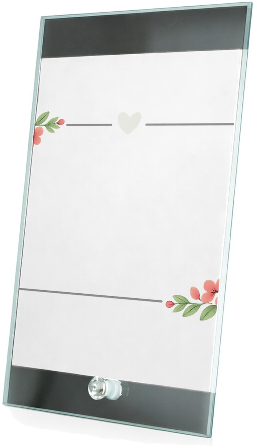 Mr Cadeautjes Glasframe 15 x 23 - design Een zacht troostontwerp rond een andere emotionele boodschap | cadeau Wit