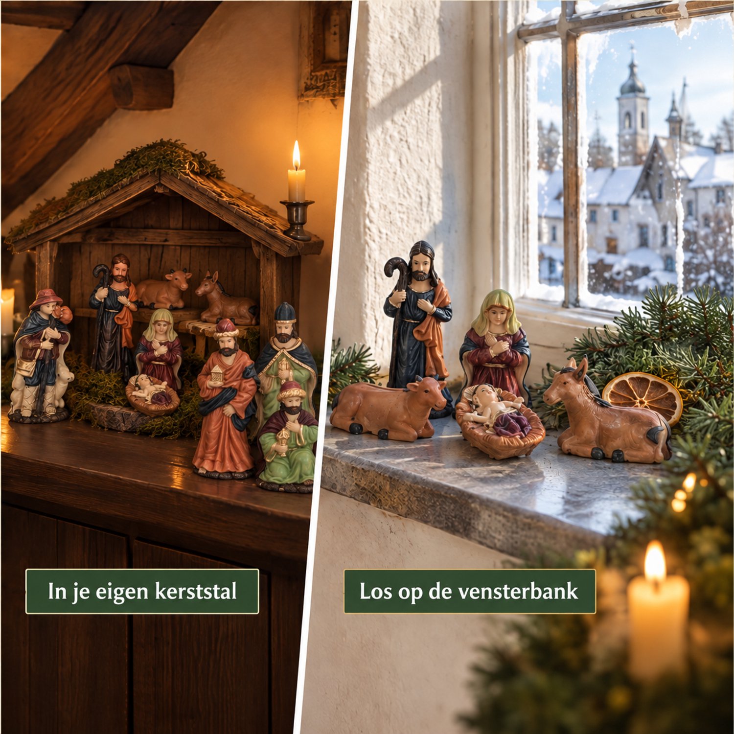 Levano Kerststal Figuren Set van 9 - 8 cm - Kerstversiering - Kerstdecoratie voor Binnen - Kerstfiguren voor Binnen - Kerstbeeldjes - Kerstbeelden - Kerstverhaal - Kerstkribbe - Kerst Figuurtjes – foto 6