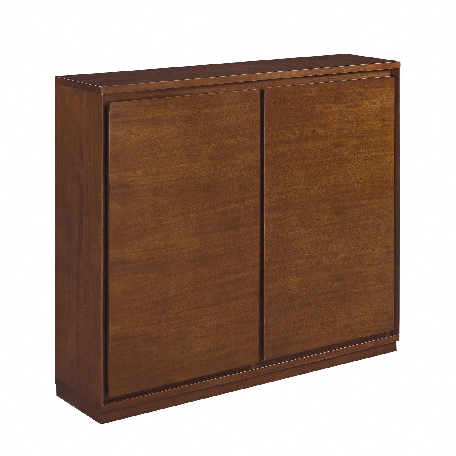 Ropilly Dressoir met twee deuren - 99 x 23,5 x 82,3 cm - stopcontactuitsparingen - MDF in walnootkleur - voor woonkamer, hal, keuken of eetkamer