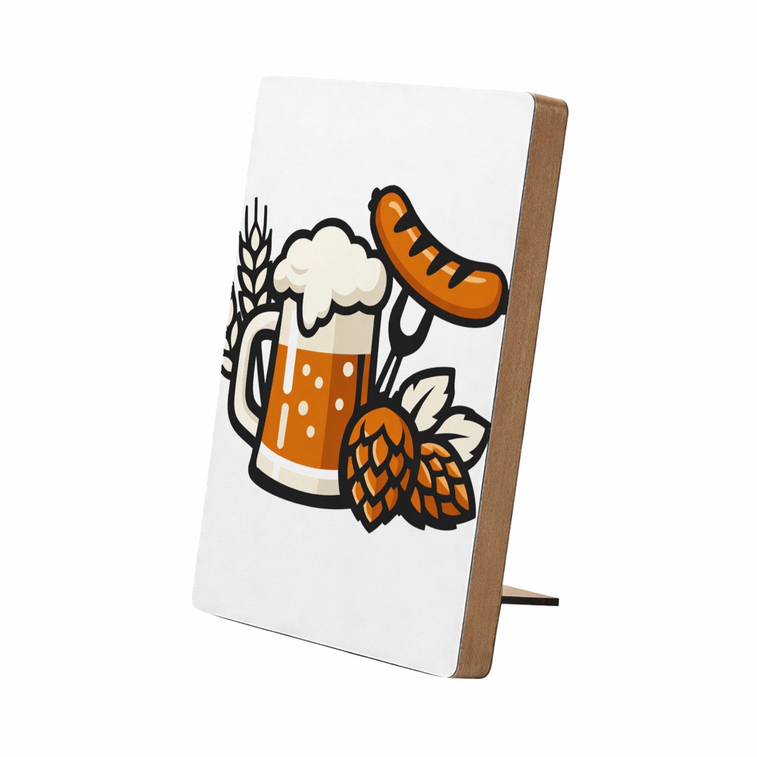 Mr Cadeautjes Glasframe/MDF 12,7 x 17,8 - design Stoere typografische cadeauprint met een klein symbool dat i | cadeau Wit