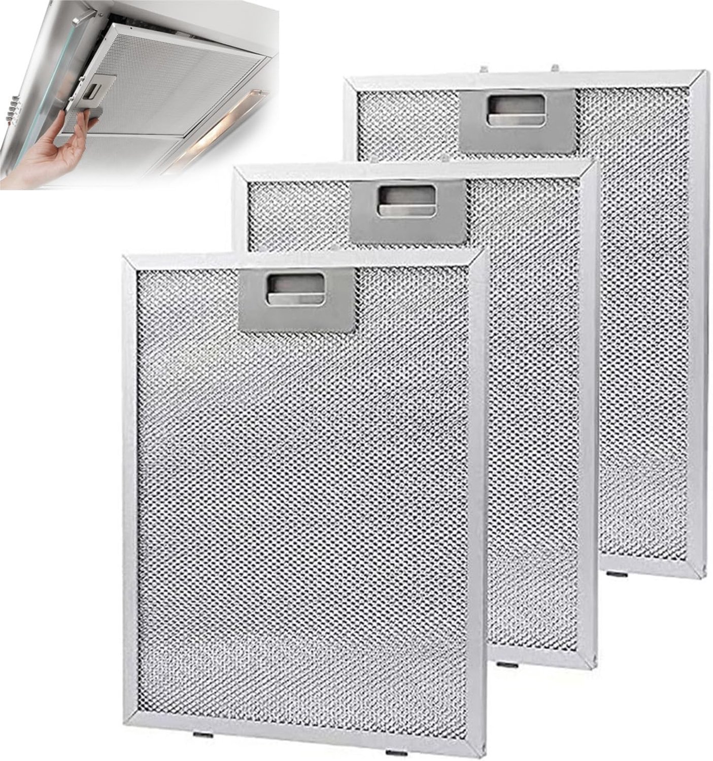 Afzuigkapfilter - Aluminium - 30,5 x 26,7 x 0,9 cm - 5 Laags Vetfilter - Universeel Compatibel met Meeste Afzuigkappen