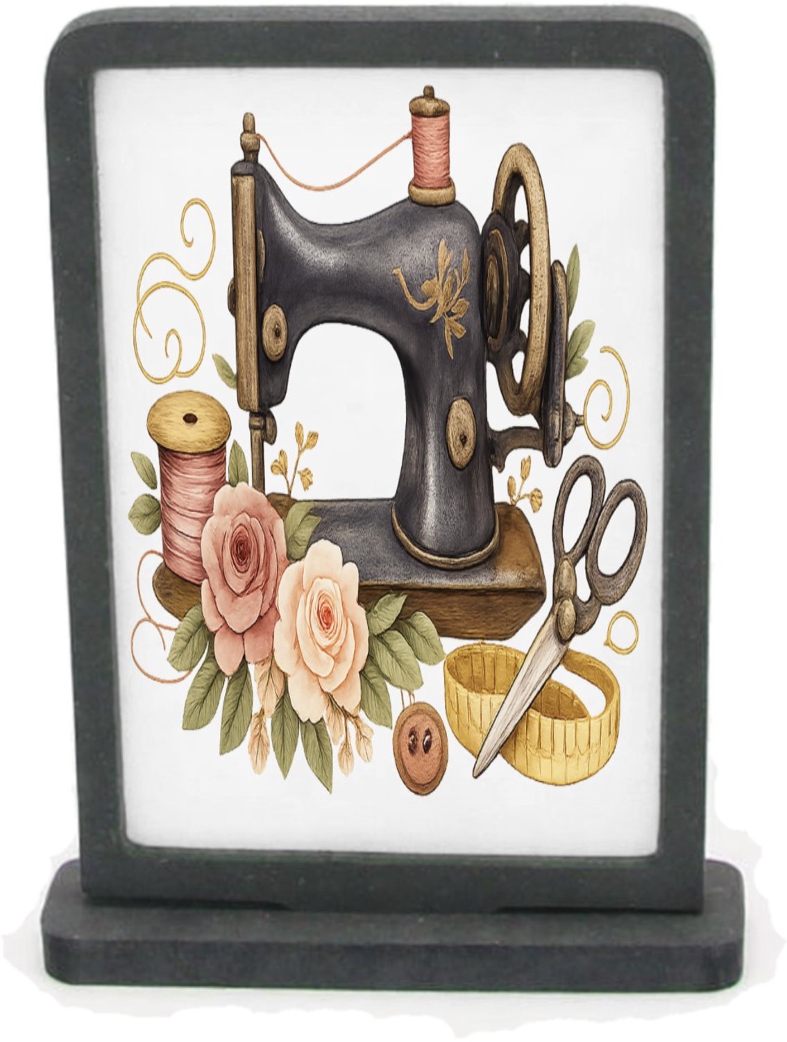 Mr Cadeautjes Houten fotolijst rechthoek met MDF inleg - design Vintage workshop-compositie met een ander ambachtelijk hoofd | cadeau Wit