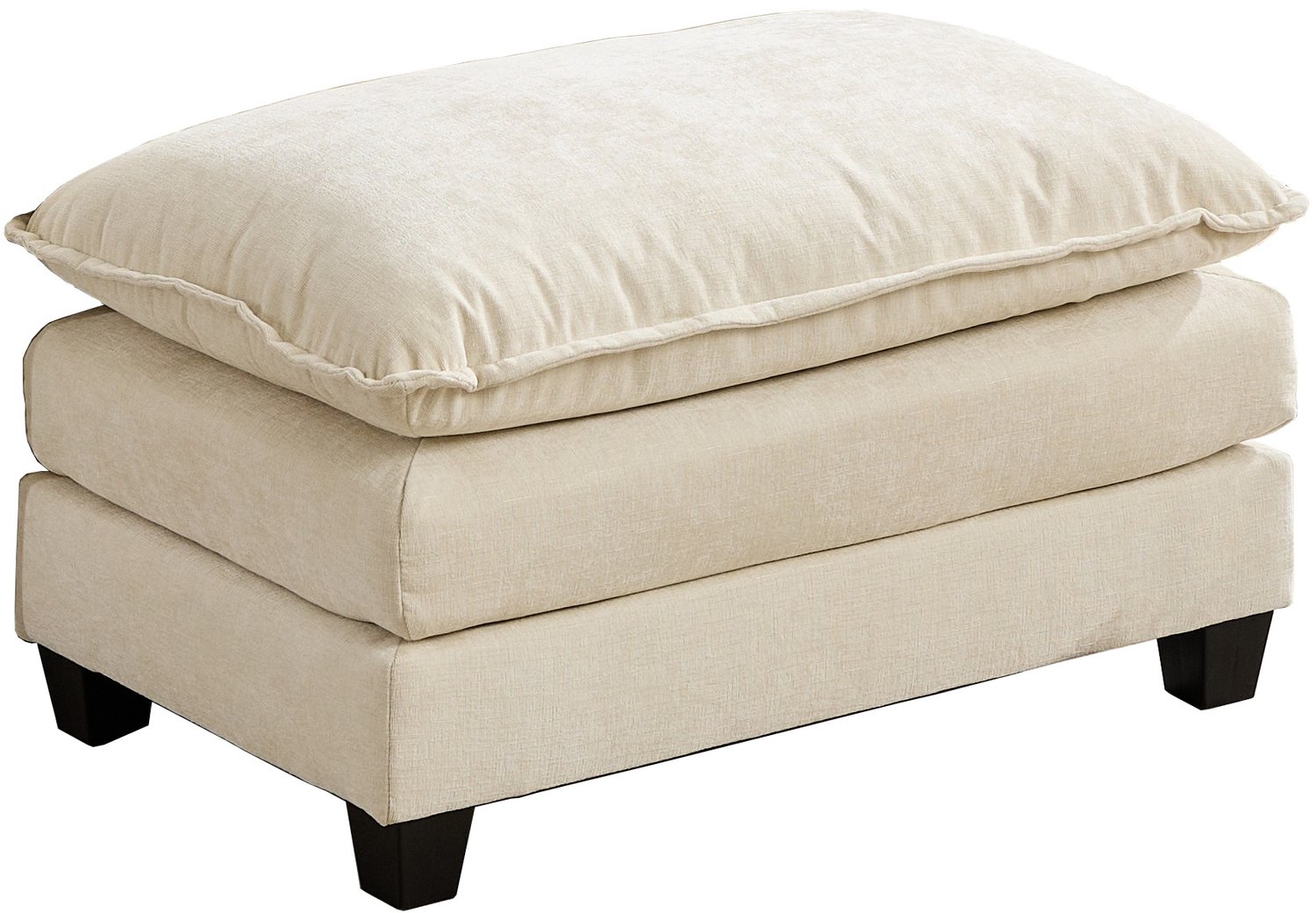 in& out door furniture Cloud sofa alleen hocker, moderne modulaire bank, voor woonkamer slaapkamer en appartement, comfortabel dubbellaags gevoerd zitkussen, ademend chenille-stof, Beige