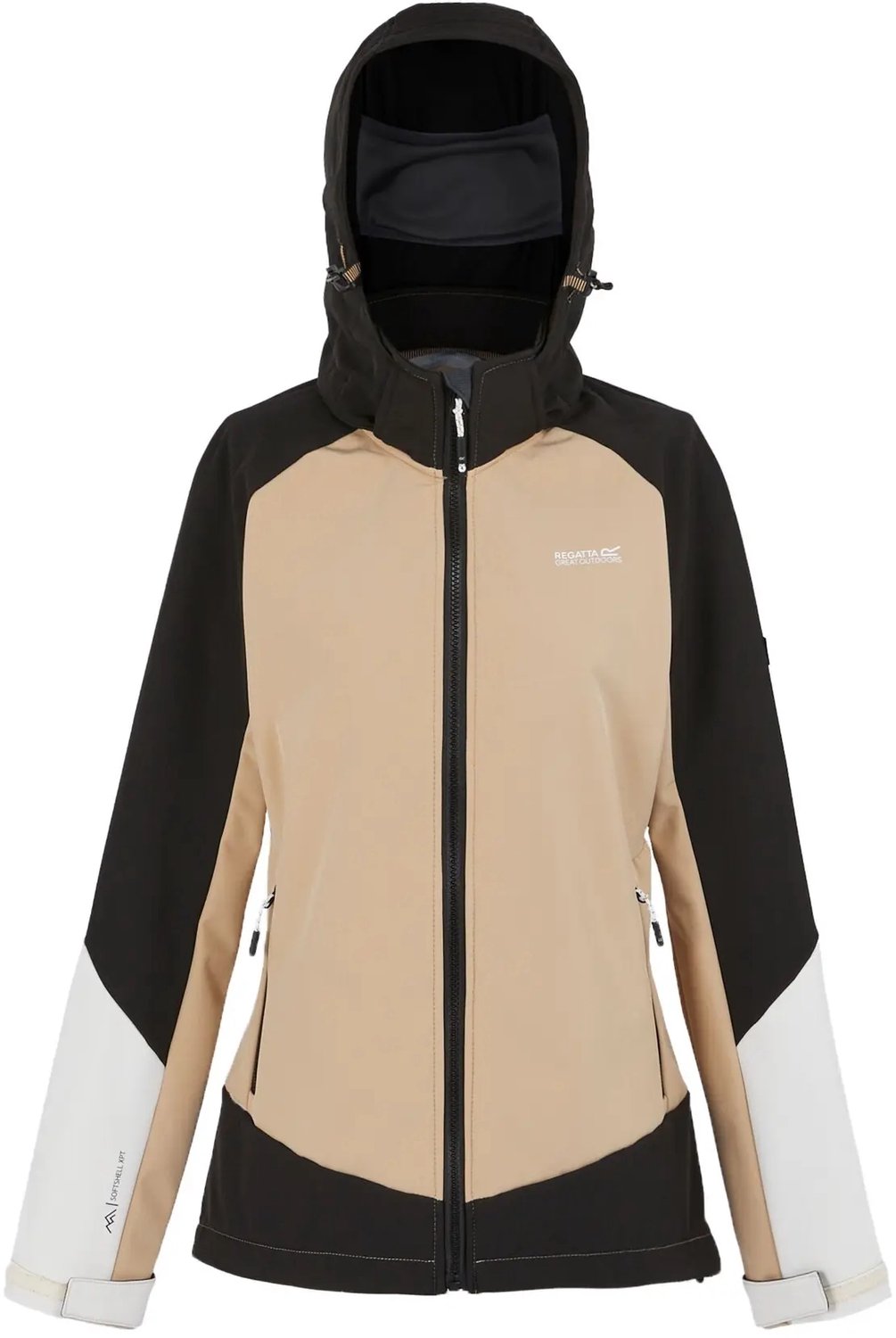 Dames softshell hoodie Regatta Desoto X Zwart