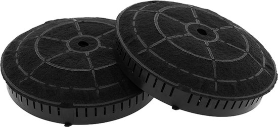 AllSpares Koolstoffilter (2st.) voor afzuigkappen geschikt voor AEG-Electrolux Type 57 - Elica CFC038668 - Whirlpool 484000008824 - Ikea AMC072 en Bosch Siemens 00665713-665713 (Ø173mm)