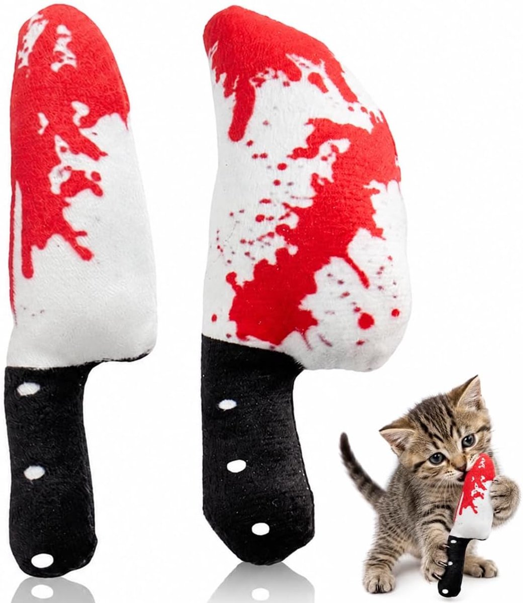 2 stuks kattenspeelgoed, mesvormig kattenkruidkussen, knabbelen en kauwen, zelfvermaken, interactief voor alle kattenrassen