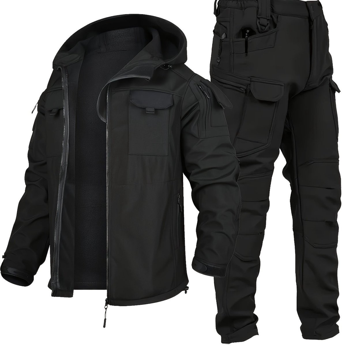 Currero Skipak Heren Ski Set Heren Skibroek Wintersportkleding Winddicht Warm Gevoerd Ski en Snowboard Skikleding Winter Inkt Zwart