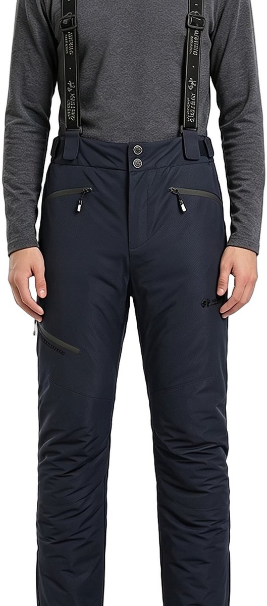 Currero Skipak Heren Ski Set Heren Skibroek Wintersportkleding Winddicht Warm Gevoerd Ski en Snowboard Skikleding Winter Zee Blauw