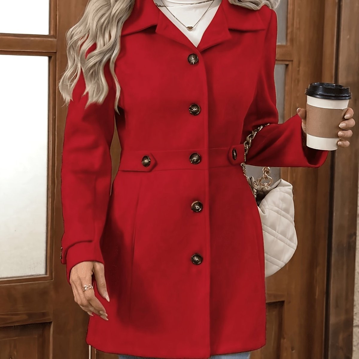 Currero Winterjas Parka Dames Lange Jas Dames Wintermantel Overjas Gewatteerd Waterdicht Winter Stijlvol Mantel Vrouwen Volwassen Rood
