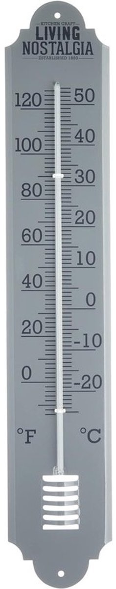 Grote Wandthermometer Buiten 50 cm - Weerbestendig Tuin Thermometer Celsius en Fahrenheit