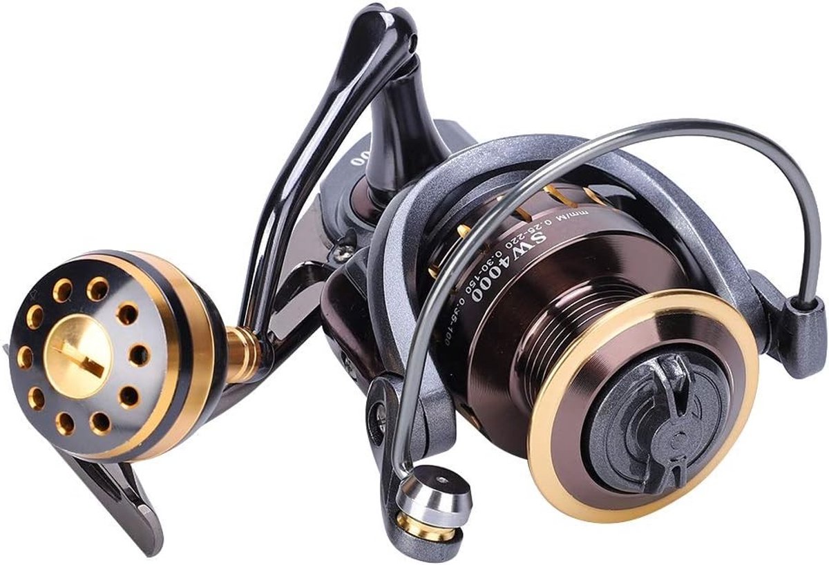 Zeevisgerei Spinmolens voor Zoutwater, Gemakkelijk Werpen, Volledig Metalen Surfvismolens met 4+1BB Lagers voor Zware Offshore Trolling